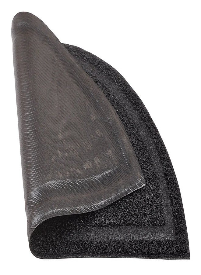 دي ام سجادة صندوق فضلات القطط بنقشة مخلب قطة، سجادة باب، سجادة فضلات القطط، نصف دائرة، 23.5 × 14.25 بوصة - Image 2